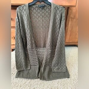 INC OLIVE CARDIGAN